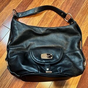 Michael Kors Black PEBBLE Leather Hobo Bag